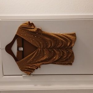 Vintage Short Sleeve V Neck Women's Top